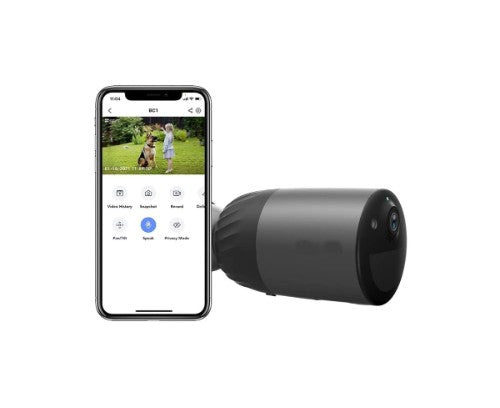 Outdoor Wireless Battery Powered Security Camera with Motion Sensored Light