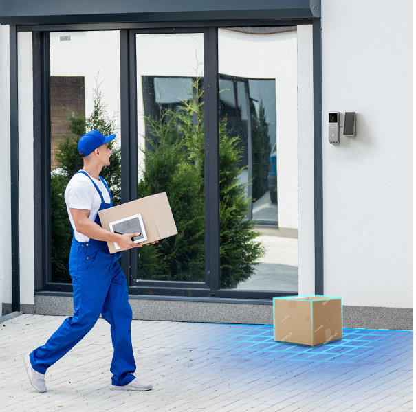 Battery Powered Video Doorbell 2K HD Dual Camera with Solar Panel - Wireless Smart Door Bell