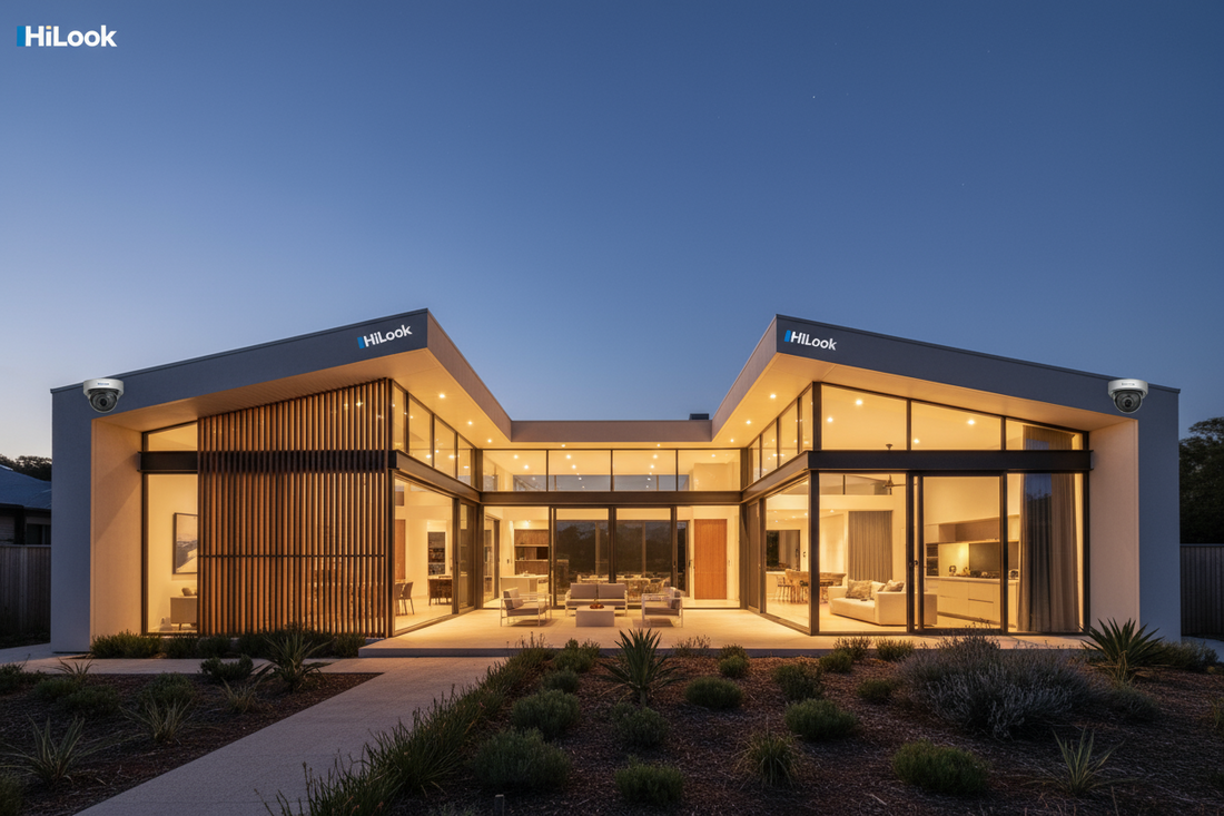 Modern Australian home with HiLook security cameras installed for home protection