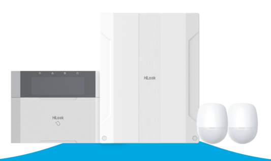 Hikvision Hilook Wired Alarm Kit - 1X Alarm Panel, 1X Keypad, 2X PIR Sensors, 3X Tags, 1x Power Supply