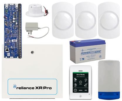 Reliance XR Alarm Kit inc: XR Touch Screen Keypad Siren & Motion Sensor PIR Detectors