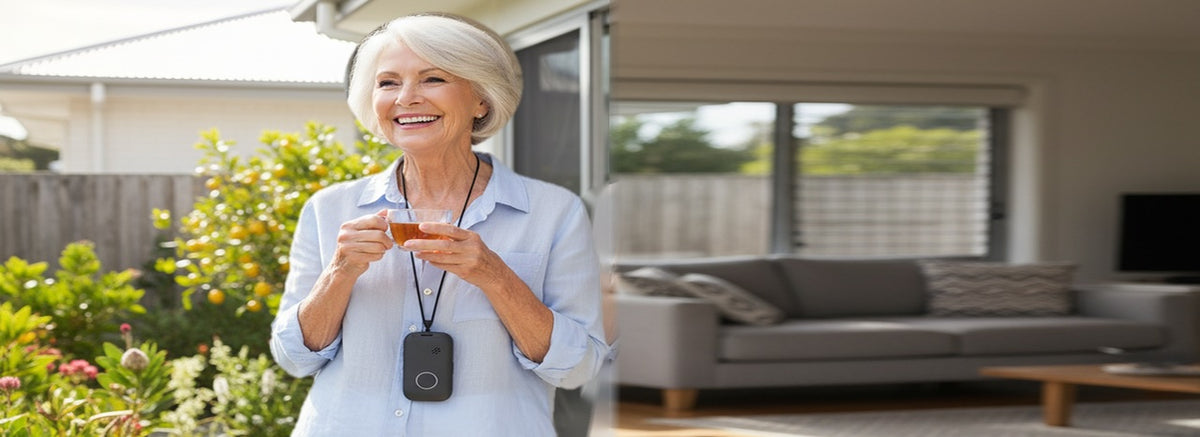 Personal emergency alarm providing seniors with quick access to help at home