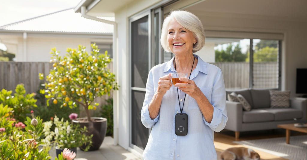 Personal emergency alarm providing seniors with quick access to help at home
