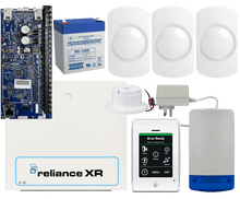 Reliance XR Alarm Kit with Touch Screen Keypad, Siren & PIR Motion Sensor Detectors
