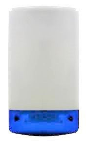 White cylindrical object with a blue base on a white background