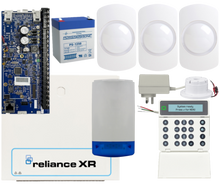 Reliance XR alarm system kit with XGENCONNECT keypad, siren and 3 PIR motion detectors
