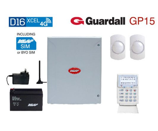 Ness D16XCEL 4G Alarm + KPX Keypad & GUARDALL GP15 PIR KIT